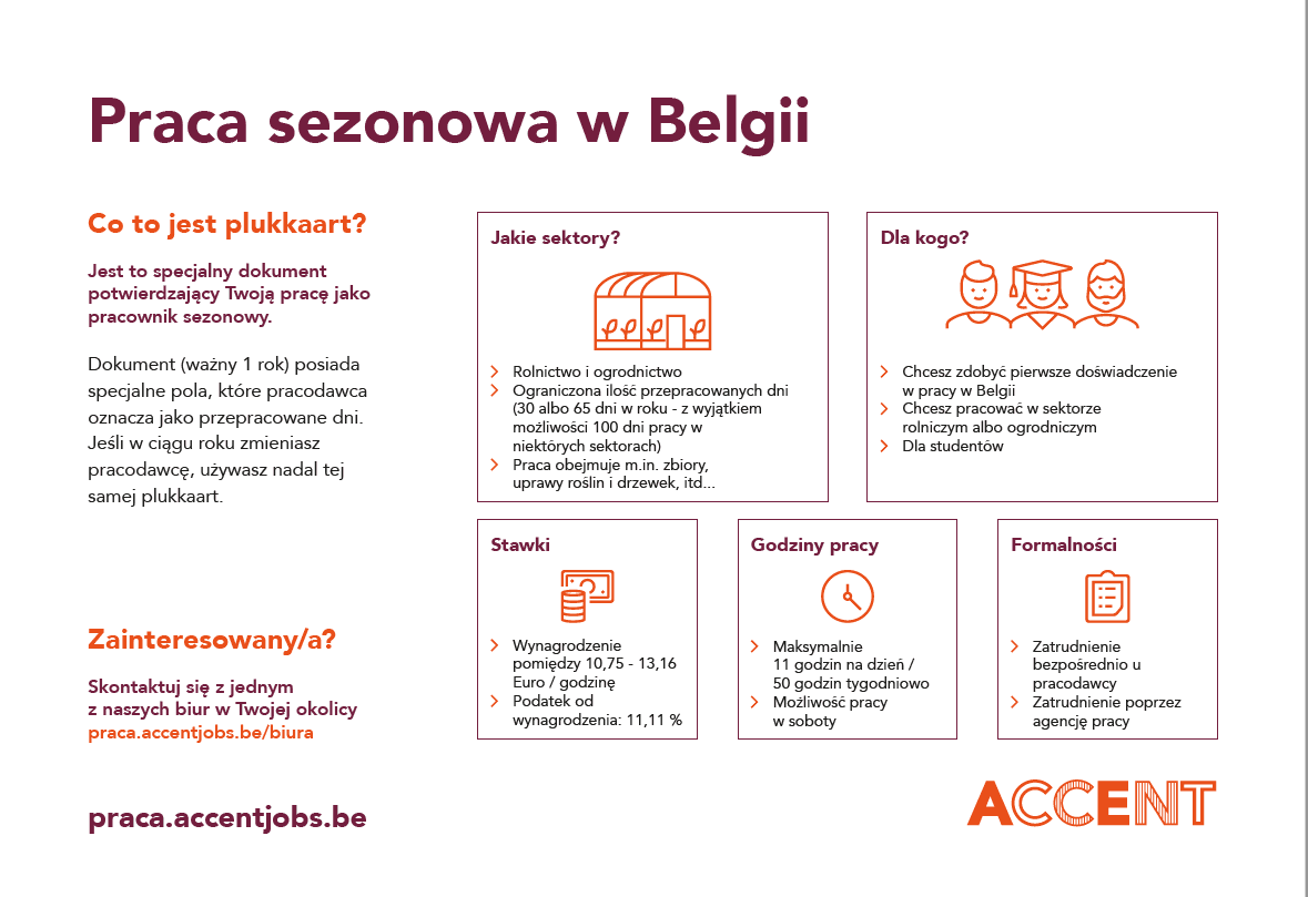 Praca sezonowa w Belgii